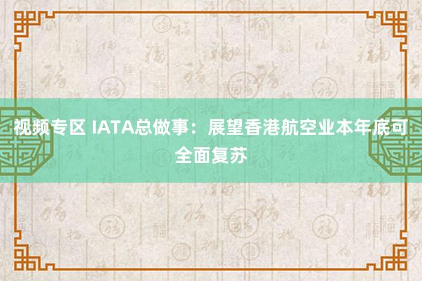 视频专区 IATA总做事：展望香港航空业本年底可全面复苏