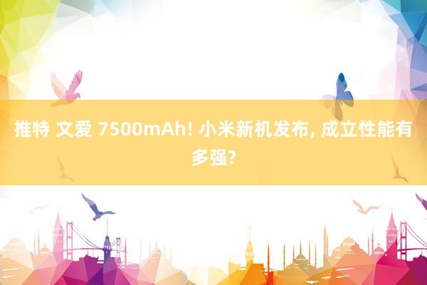 推特 文爱 7500mAh! 小米新机发布， 成立性能有多强?